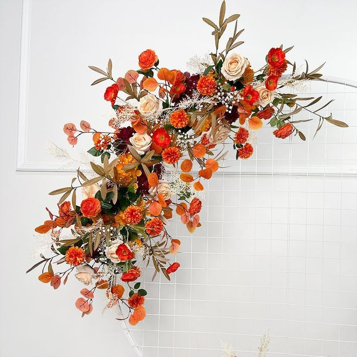 Autumn-Themed Decorative Floral Garland