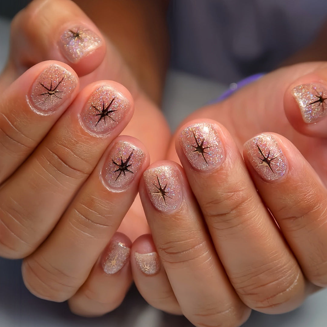 Glamorous Glitter Press-On Nail Extensions Kalsten