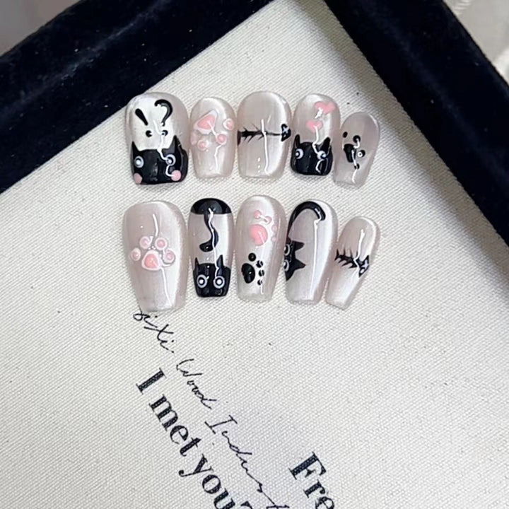 Artistic Pet-Themed Press-On Nails Kalsten