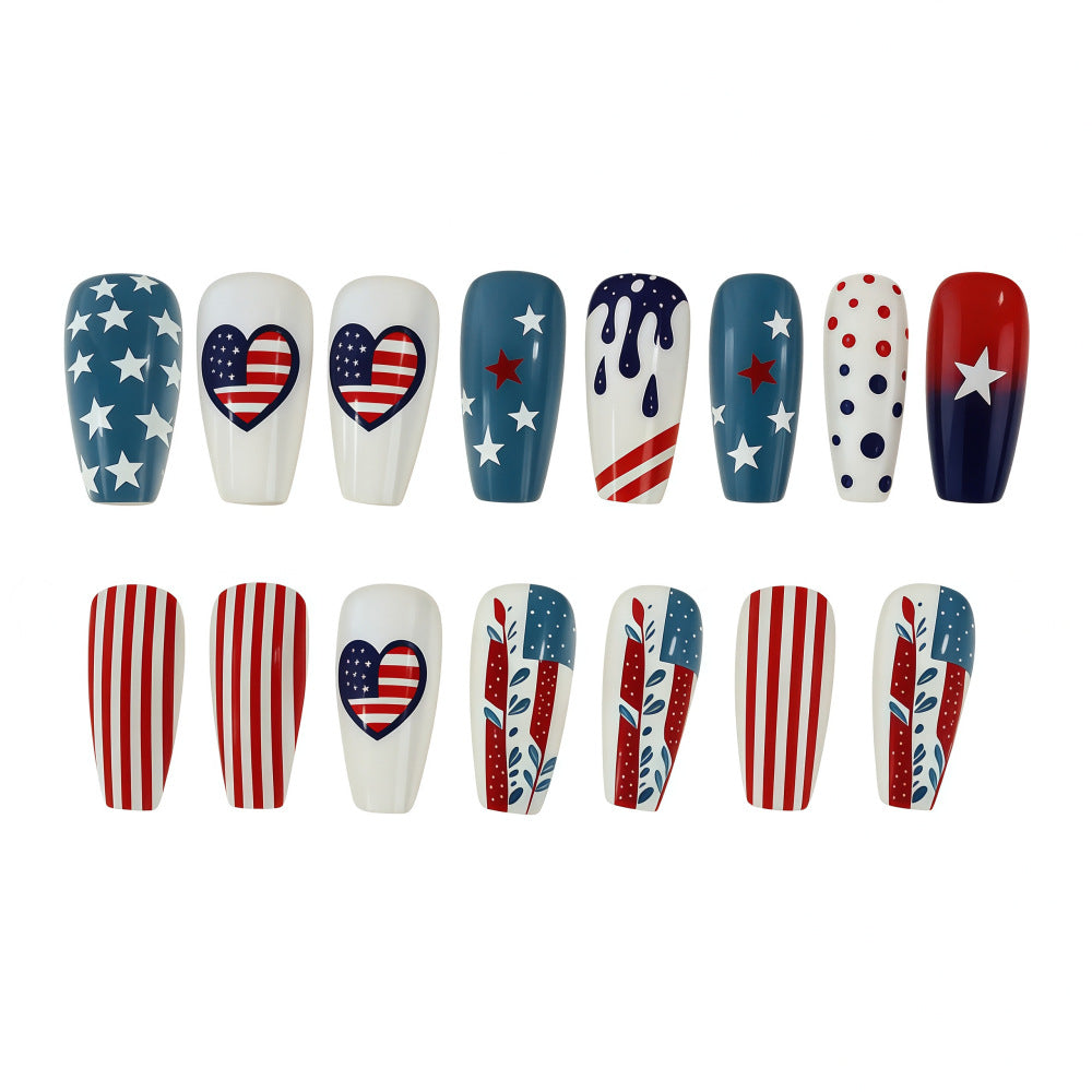 Creative and patriotic art nails Kalsten