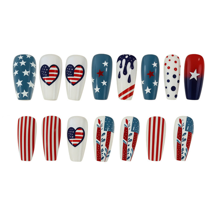 Creative and patriotic art nails Kalsten