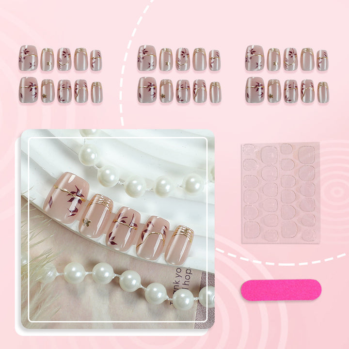 Artistic Floral-Inspired Press-On Nail Set 1790738430