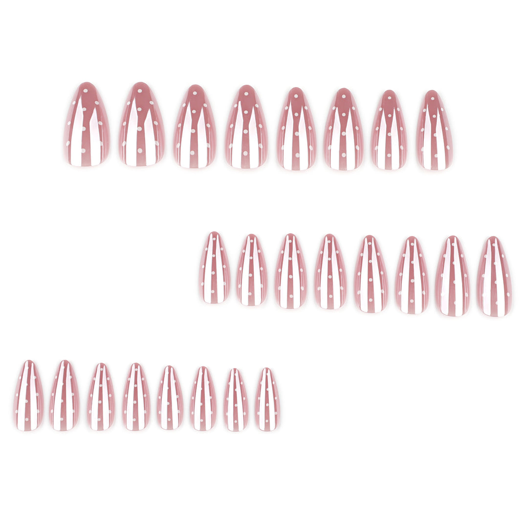 Artistic nail extensions with glitter and dots Kalsten