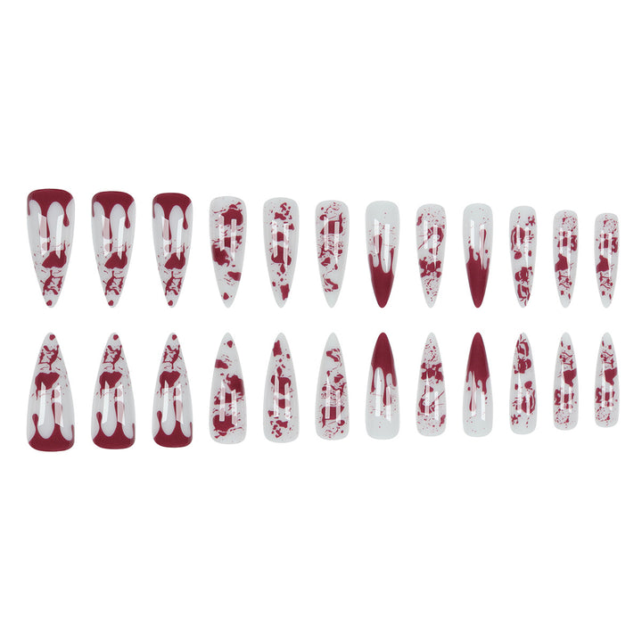 Gothic Blood-Drip Stiletto Nails Kalsten