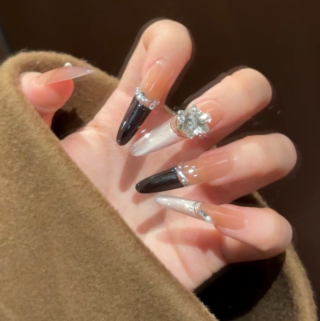Premium Rhinestone-Embellished Press-On Nail Extensions Kalsten