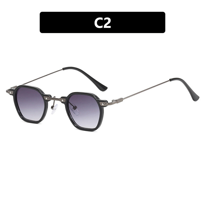 Ladies stylish sunglasses with unique hexagonal shape and sturdy frame Kalsten