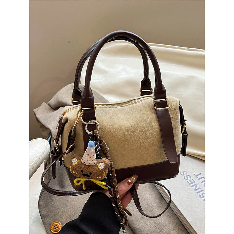 Handcrafted Suede Satchel Bag