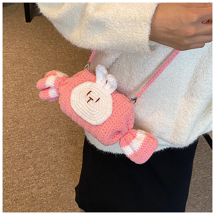 Cute Bunny-Themed Crochet Shoulder Bag