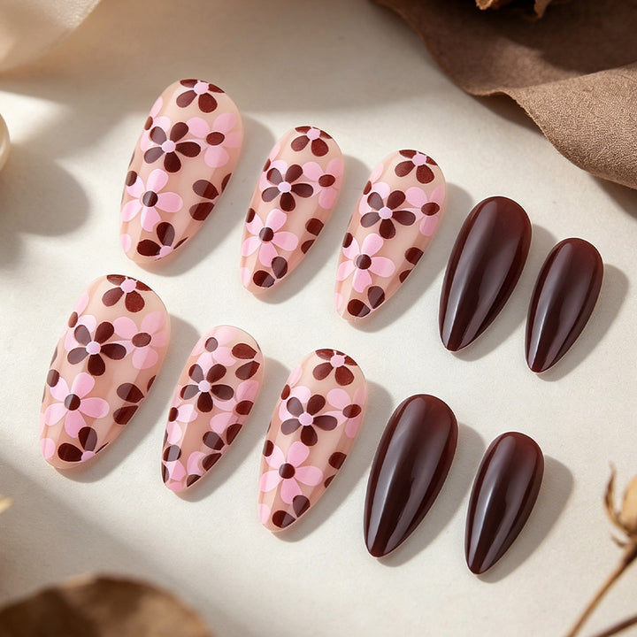 Floral Print Gel Nail Art Set Kalsten