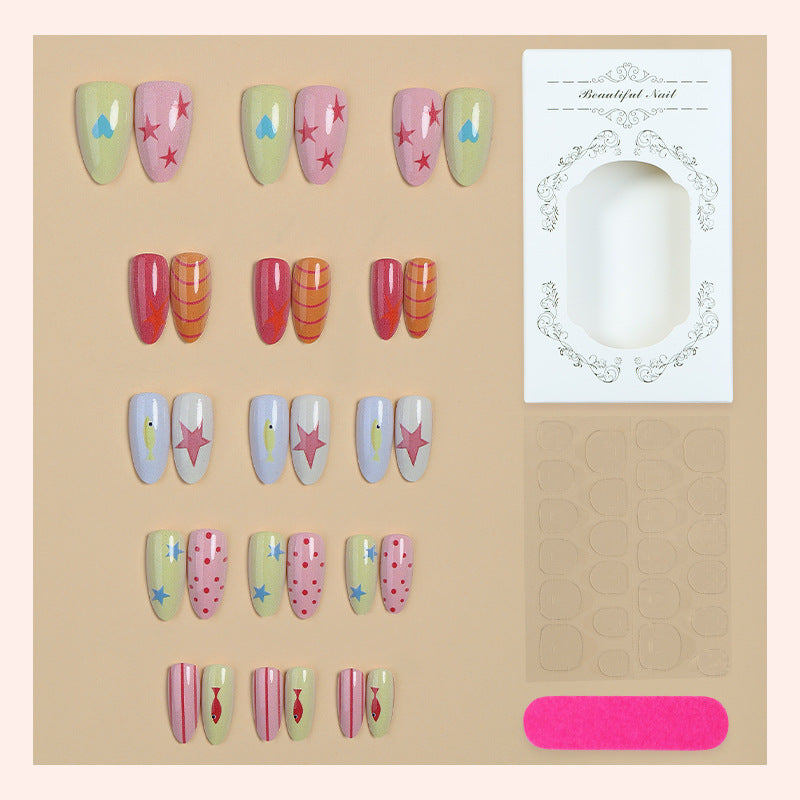 Creative Cartoon-Themed Press-On Nail Collection kalsten
