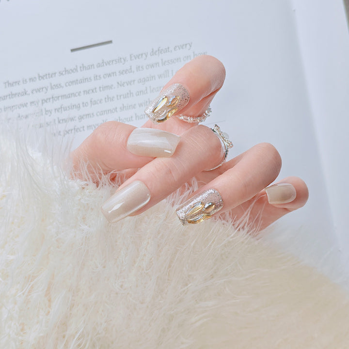 Elegant French Tip Press-On Nails Kalsten