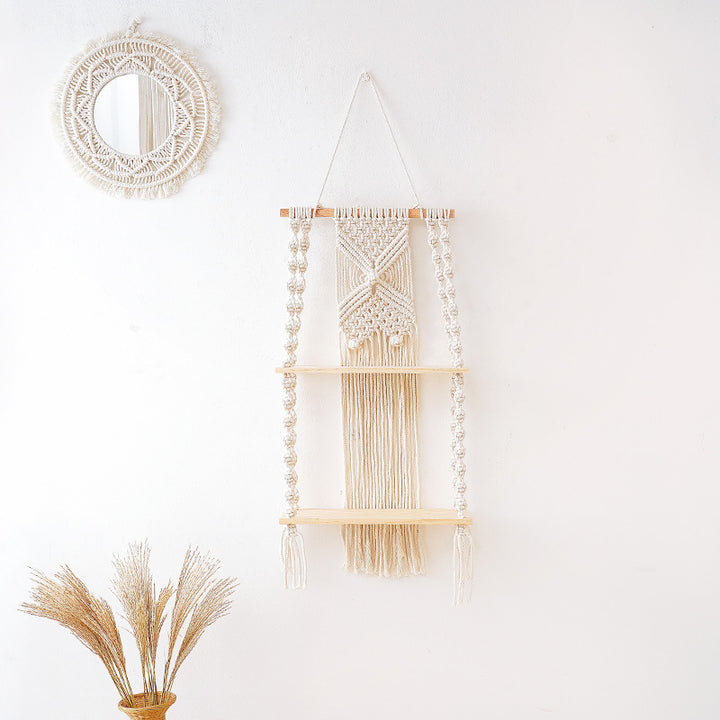 Decorative Macramé Wall Shelf Kalsten