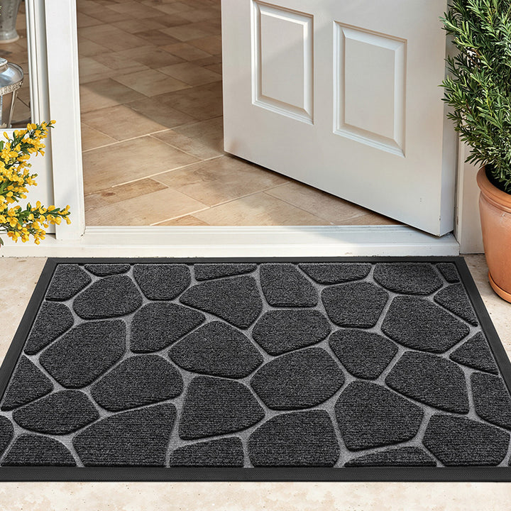 Textured Doormat with Inspirational Message Kalsten
