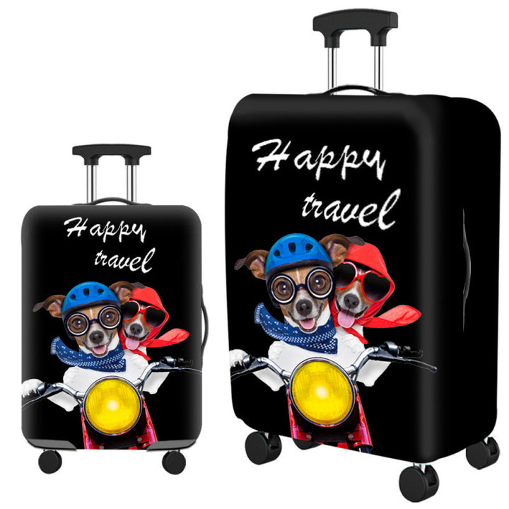 Ladies hard-shell suitcase with playful dog motif Kalsten