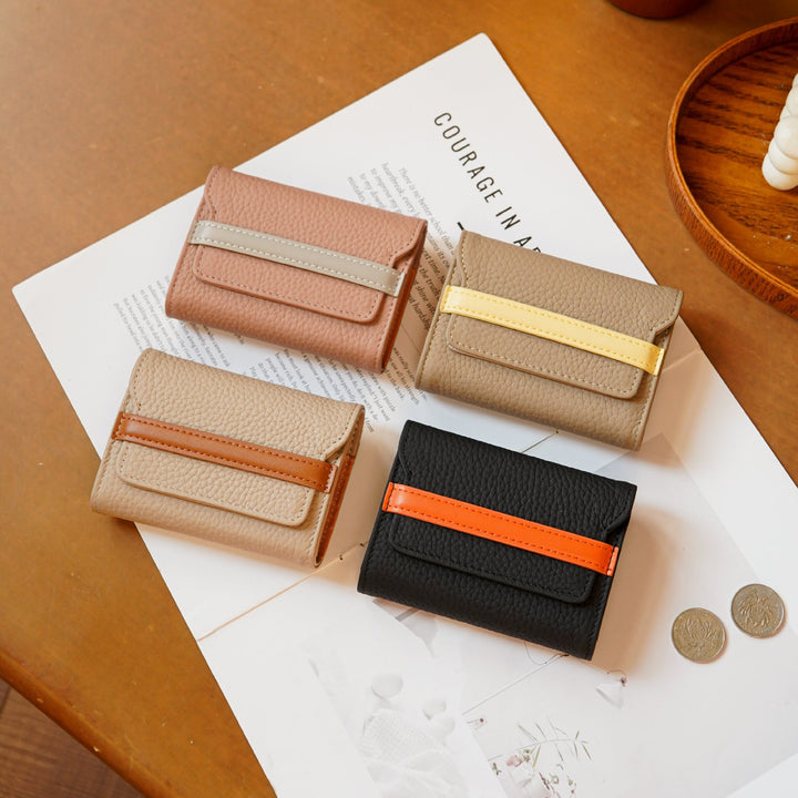 Textured Leather Cardholder Wallet