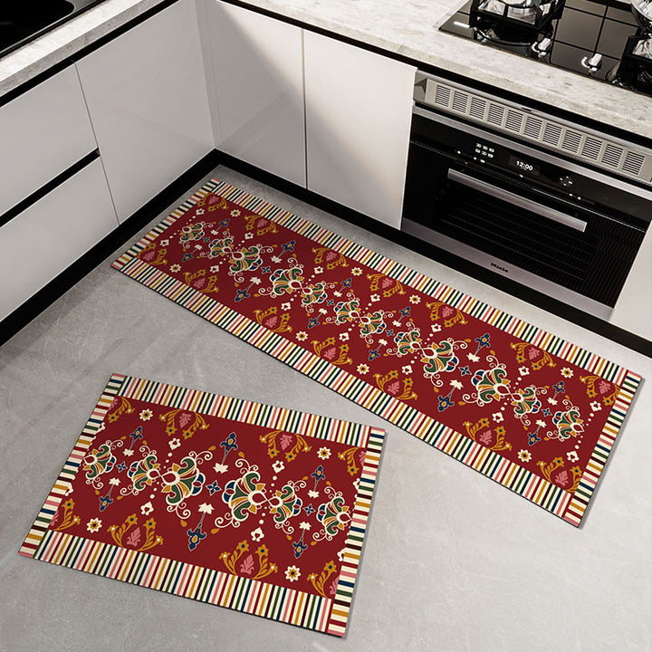 Floral Patterned Kitchen Runner Mat Kalsten