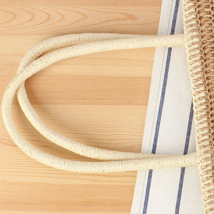 Spacious Beach Shoulder Bag Made of Hand-Woven Material Kalsten