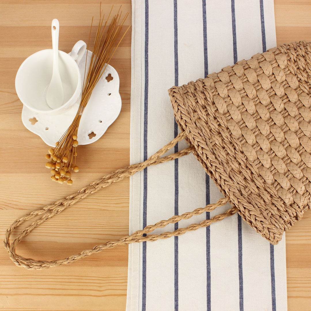 Handbag Made of Handmade Natural Weave with Sturdy Carry Handle Kalsten