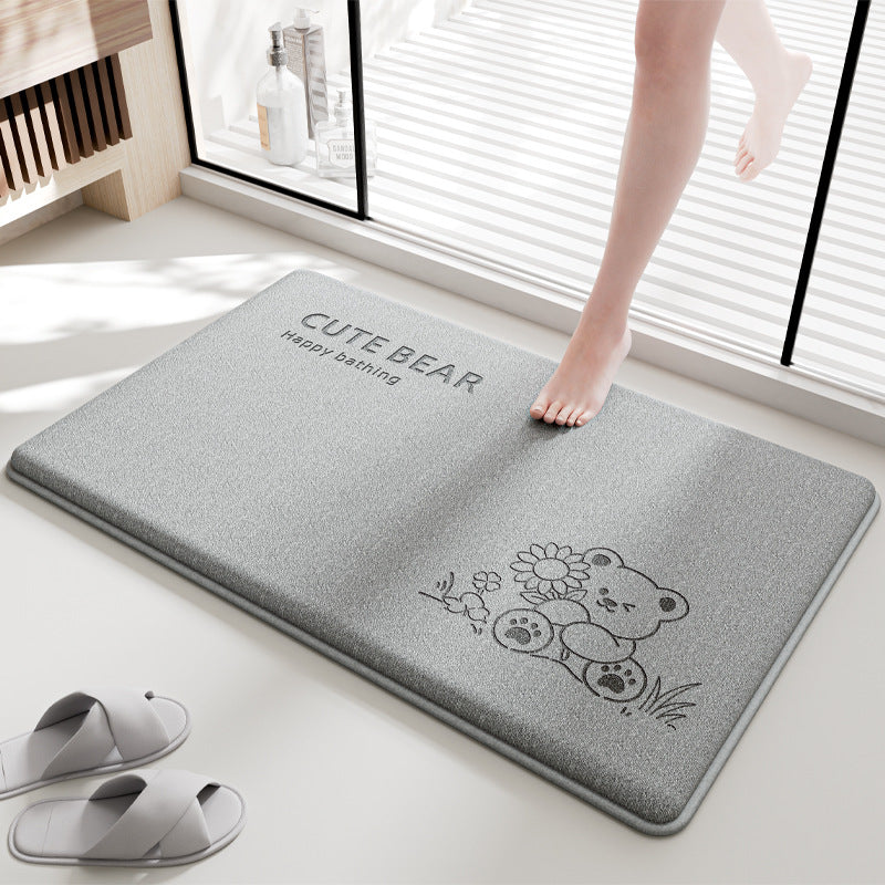 Cute Bear Design Bathroom Mat Kalsten