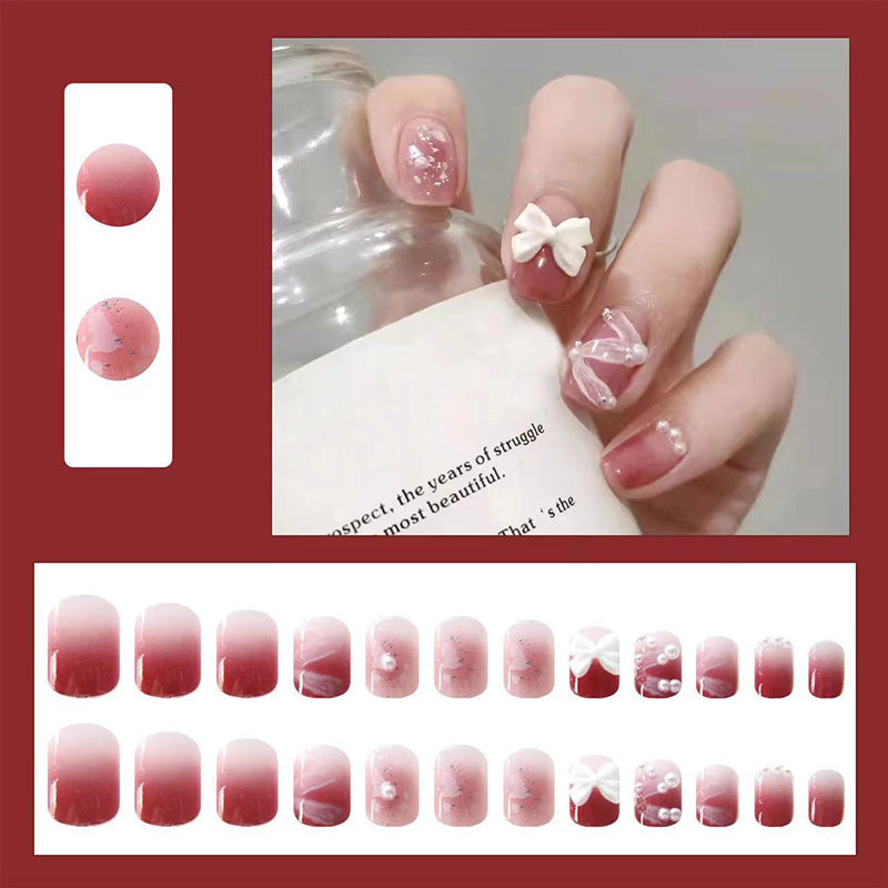 Nail art with cute bow pattern Kalsten