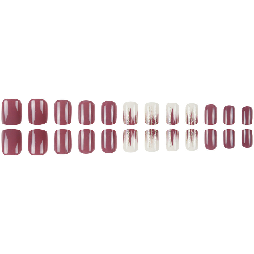 Elegant Glossy Nail Art Press-On Extensions Kalsten