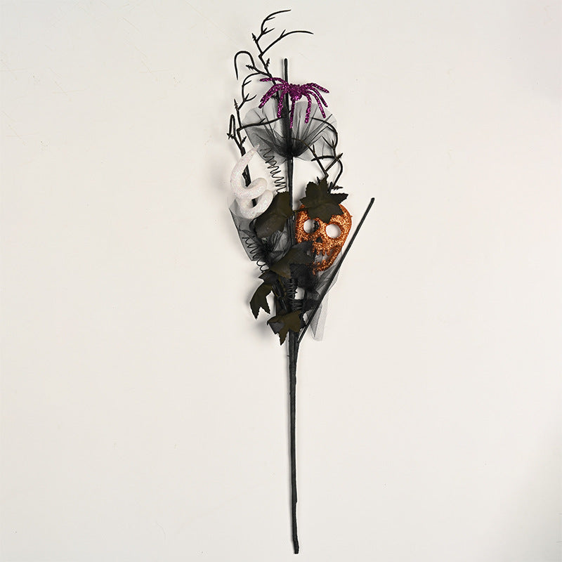 Creepy Halloween decoration with eyes and glitter