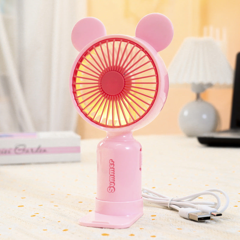 Ladies portable mini hand fan with flexible mounting mechanism Kalsten