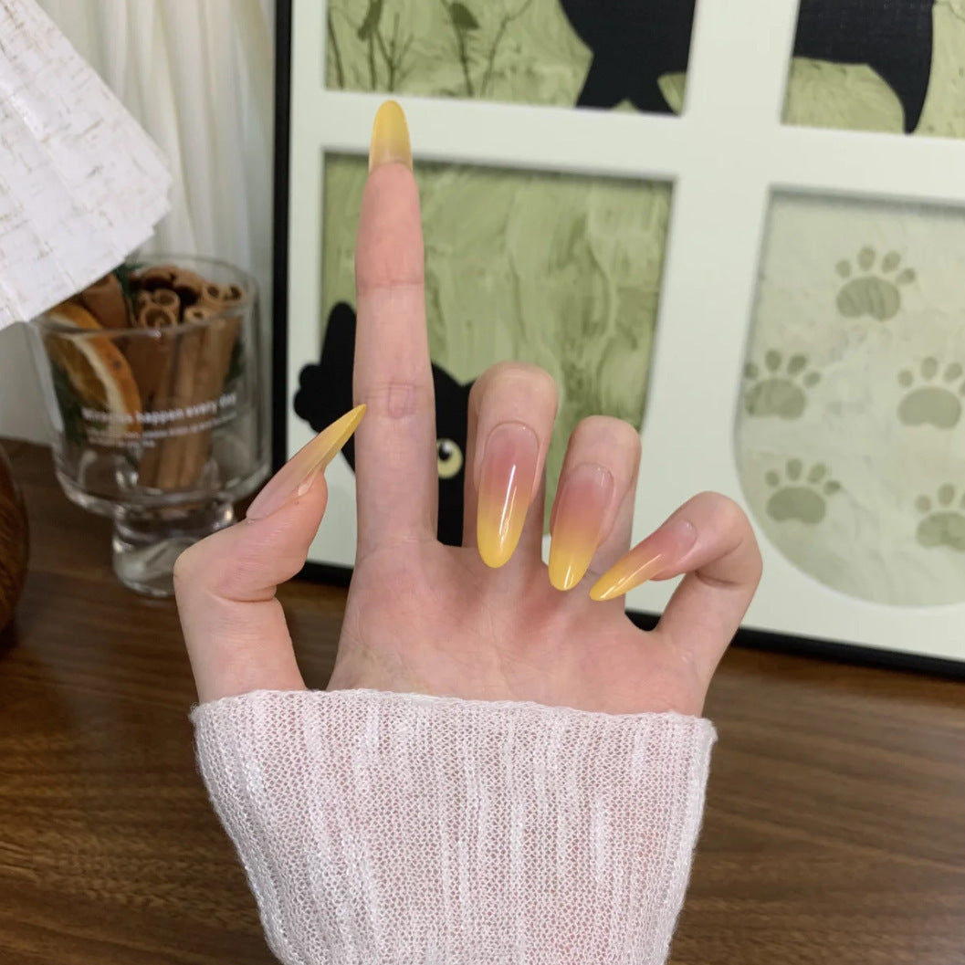 Ombre Almond-Shaped Press-On Nails Kalsten