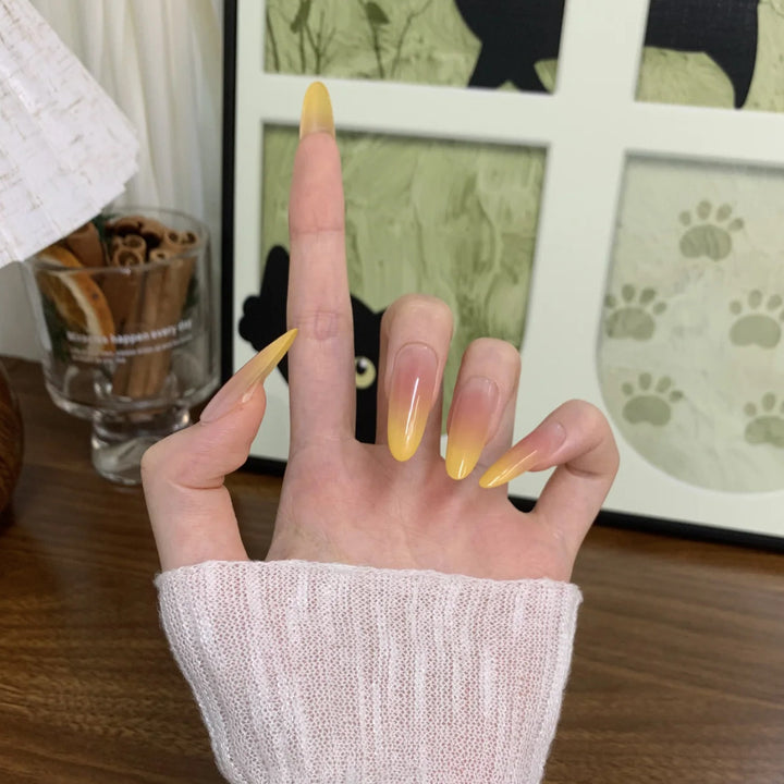 Ombre Almond-Shaped Press-On Nails Kalsten