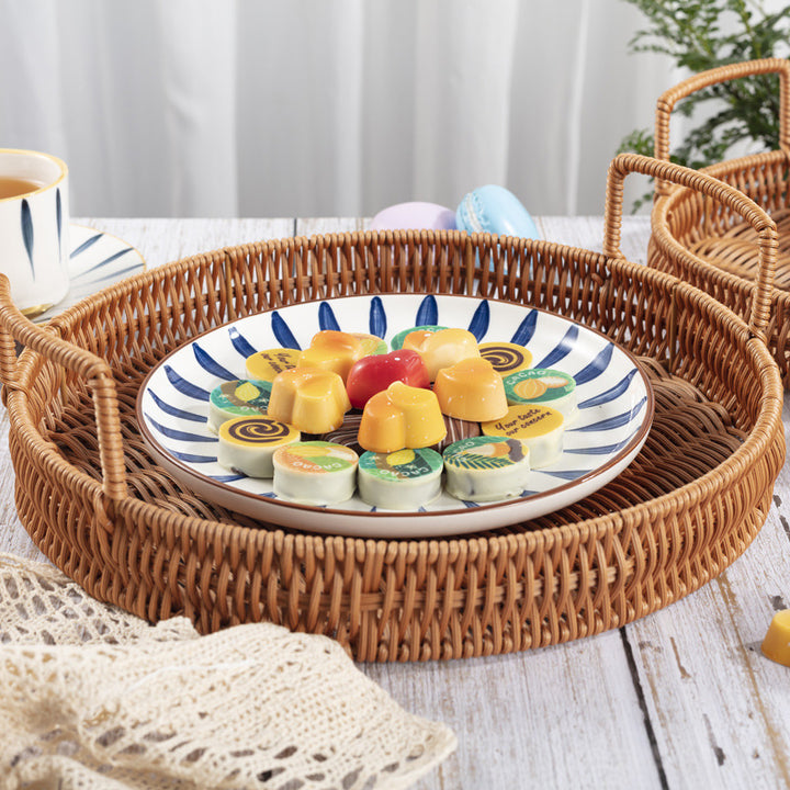Decorative Woven Serving Tray Kalsten