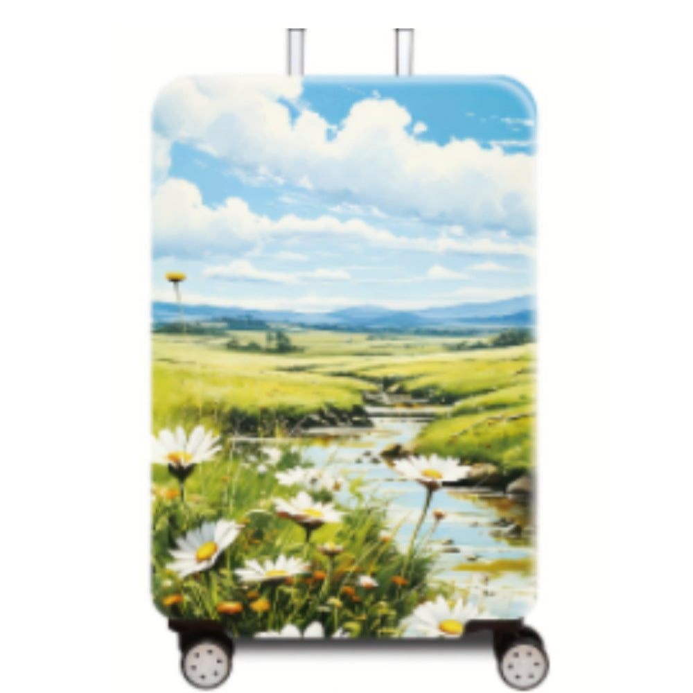 Women's Hard Shell Luggage with Enchanting Landscape Design Kalsten