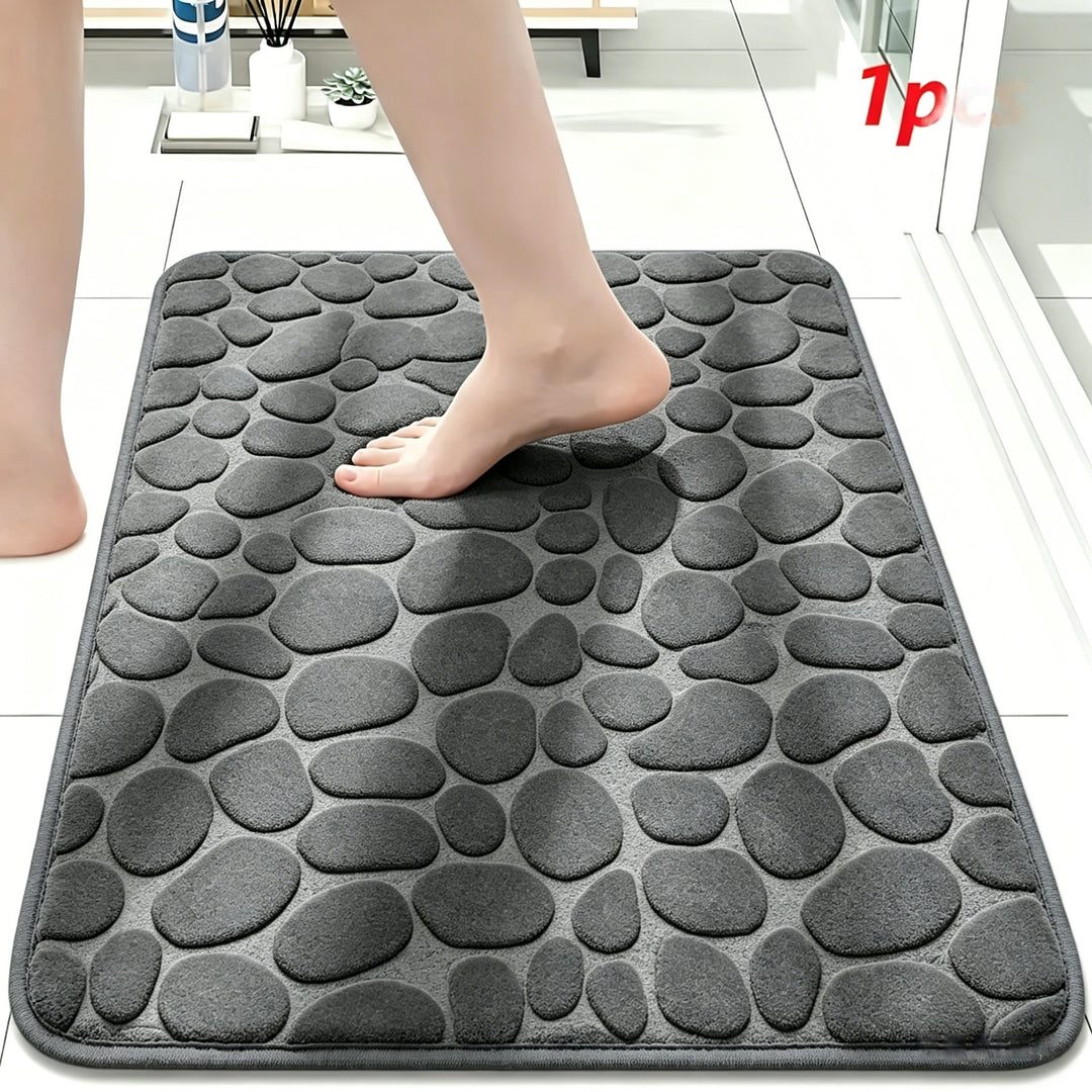 Plush Textured Bath Mat