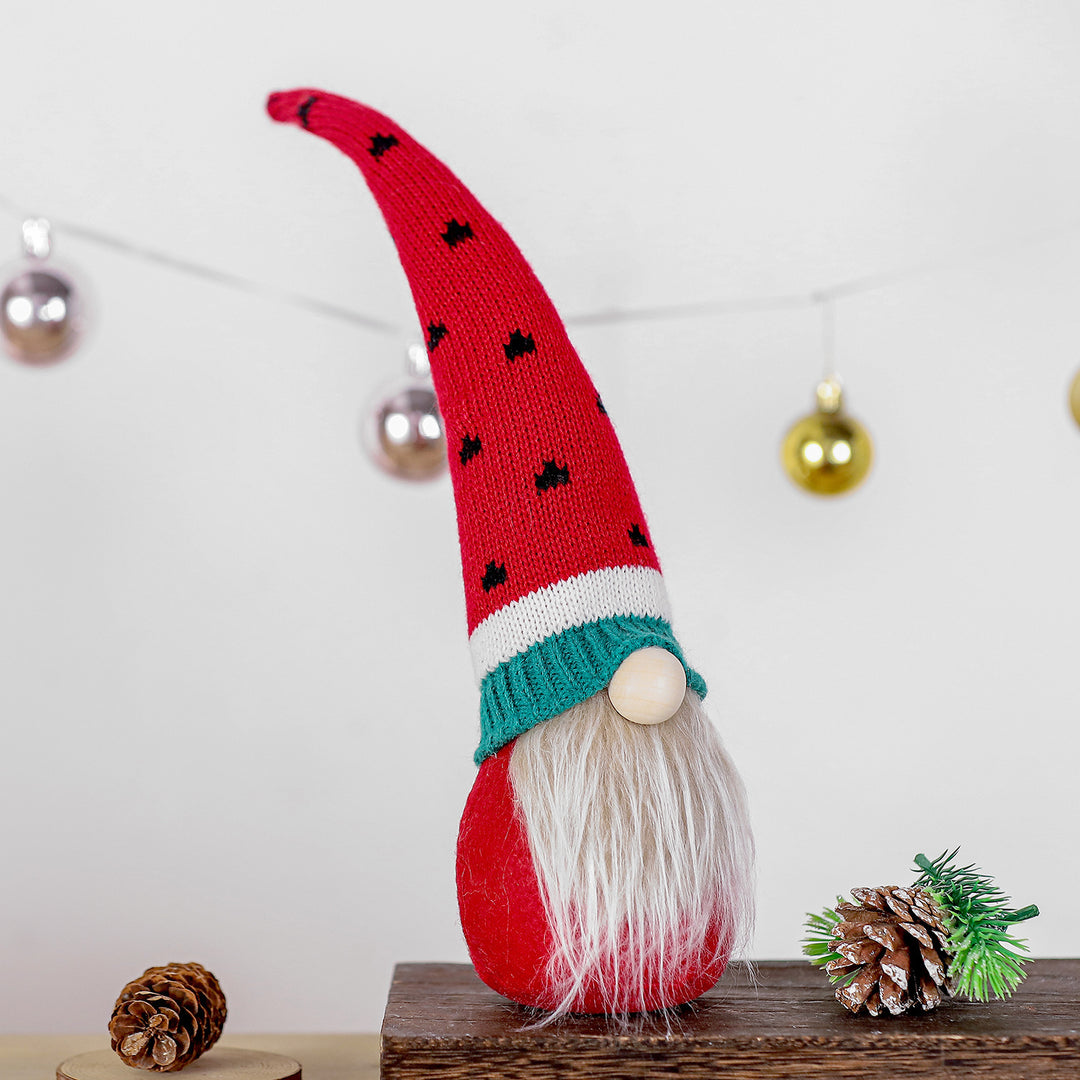 Decorative Plush Strawberry Gnome Figurine Kalsten