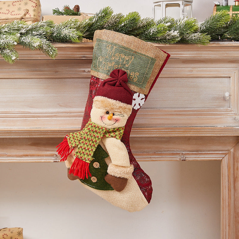 Festive Christmas stocking with nostalgic design Kalsten