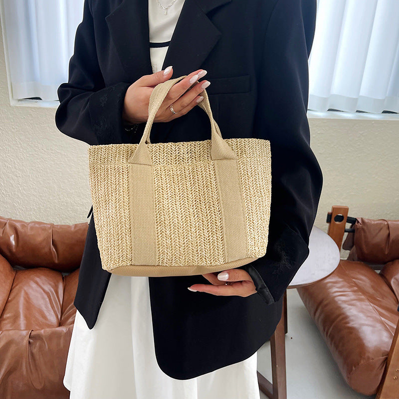 WoEco-Friendly Straw Beach Tote Kalsten