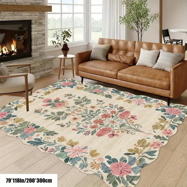 Floral Pattern Decorative Area Rug