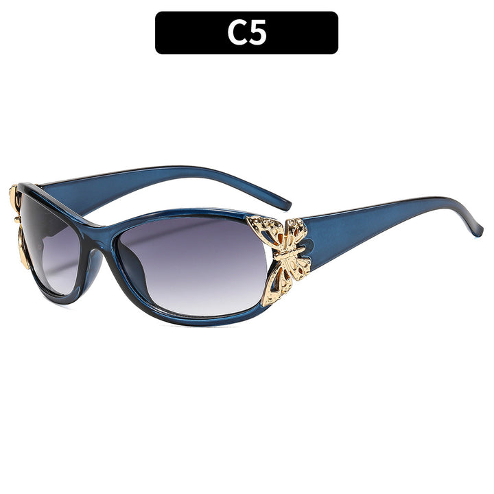 Butterfly-Accent Cat-Eye Sunglasses