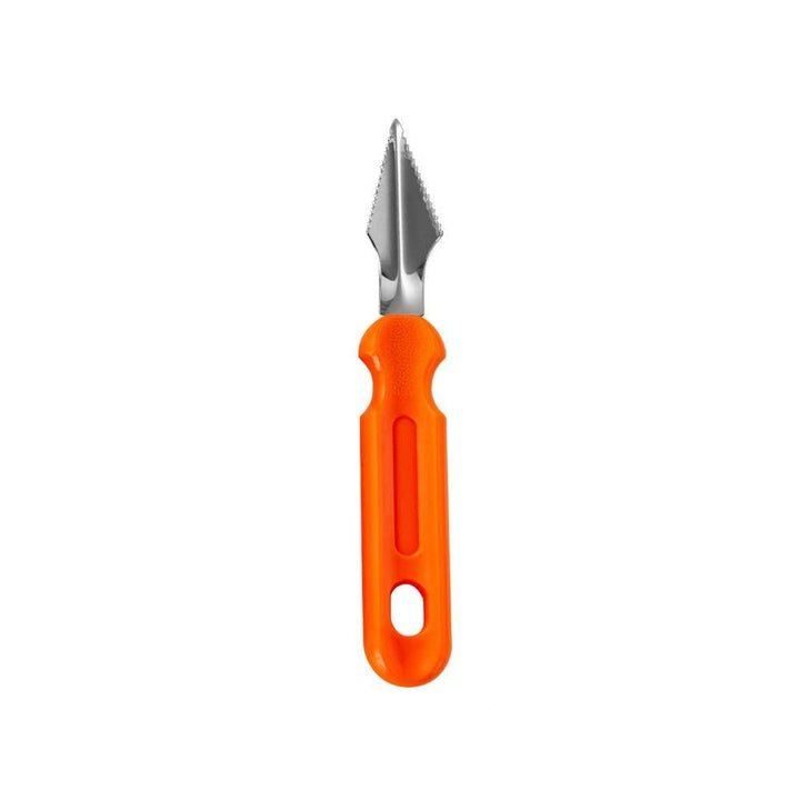 Curved serrated fillet and boning knife for fish and seafood