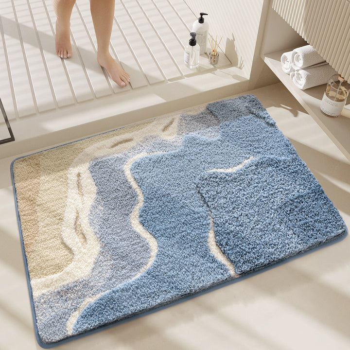 Cozy Rainbow-Themed Bath Mat