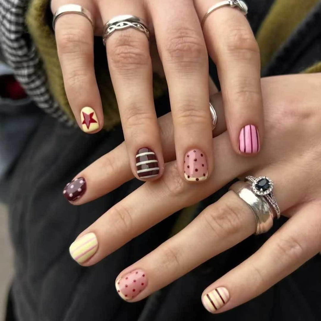 Artistic Dessert-Inspired Nail Art