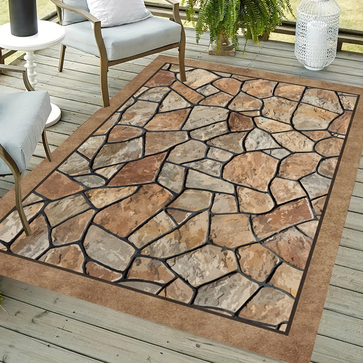 Decorative Stone Pattern Area Rug