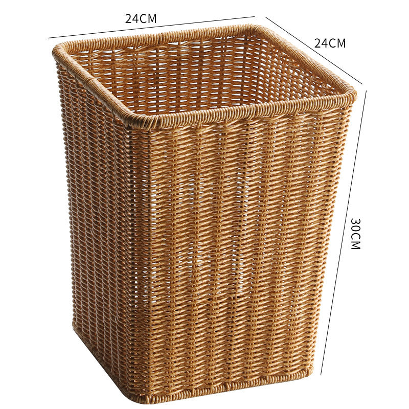 Rectangular Handwoven Wicker Waste Bin Kalsten