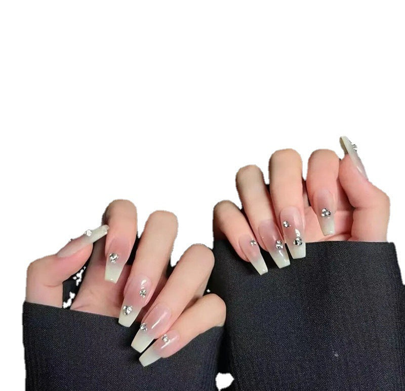 Elegant Rhinestone-Embellished Press-On Nails Kalsten