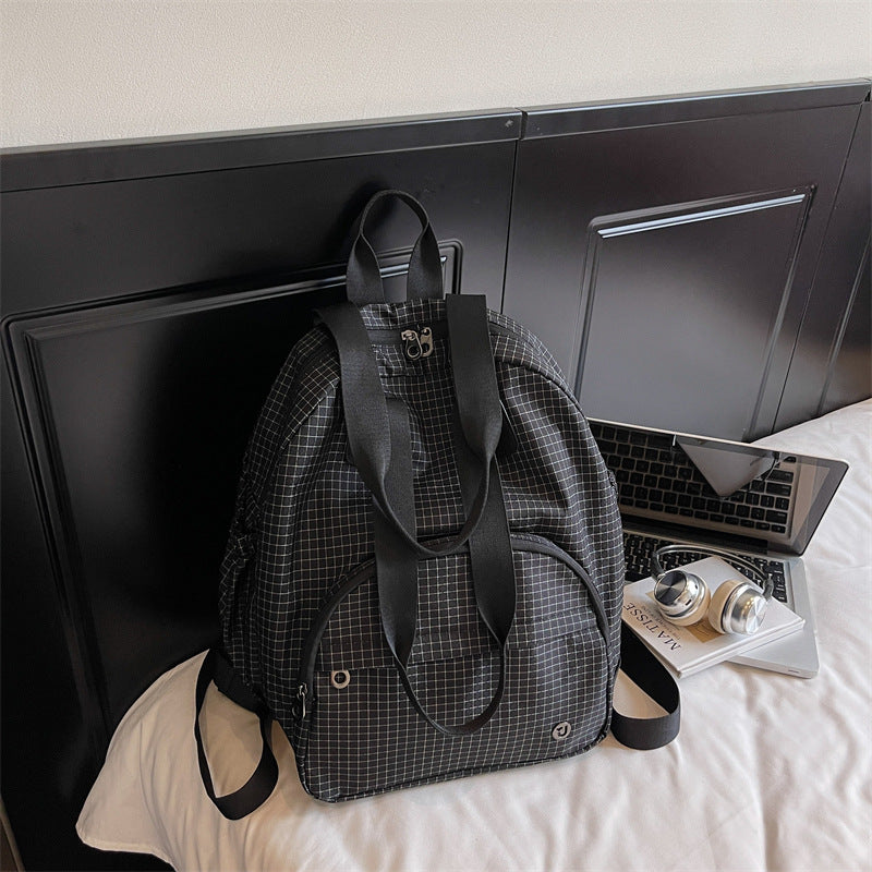 Versatile Grid Pattern Backpack Kalsten