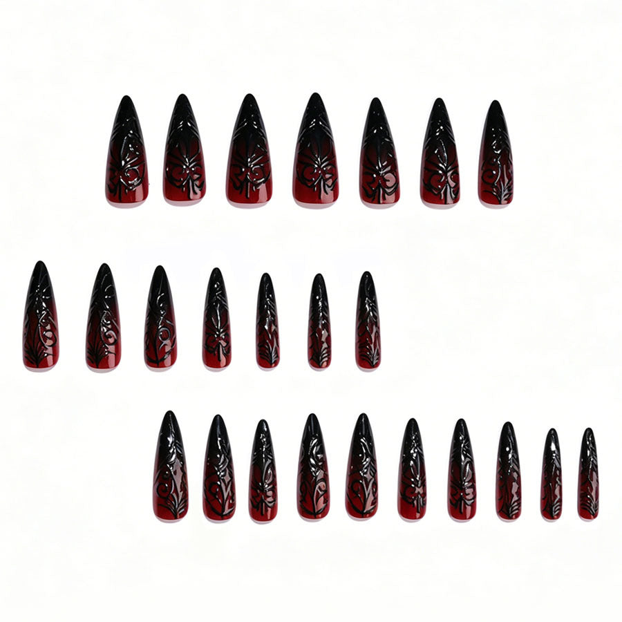 Gothic Stiletto Press-On Nail Art Kalsten