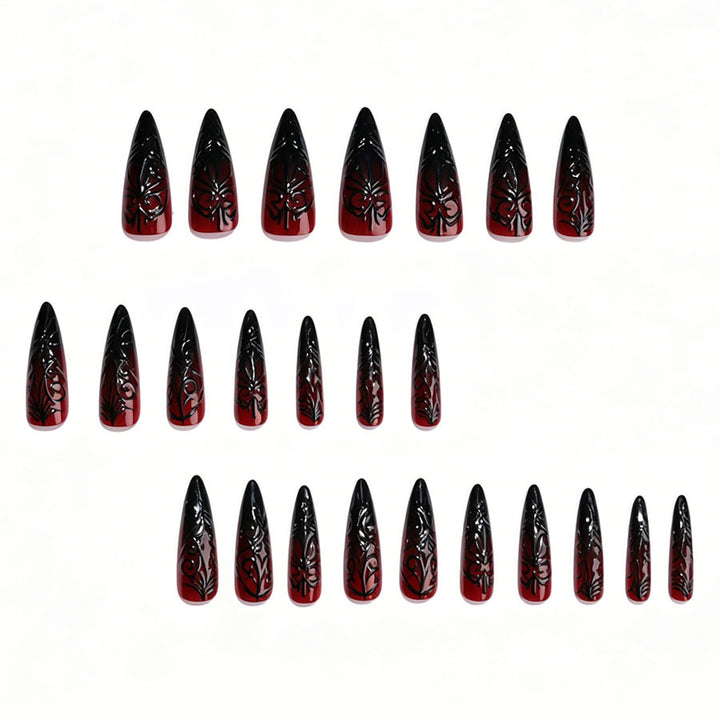 Gothic Stiletto Press-On Nail Art Kalsten
