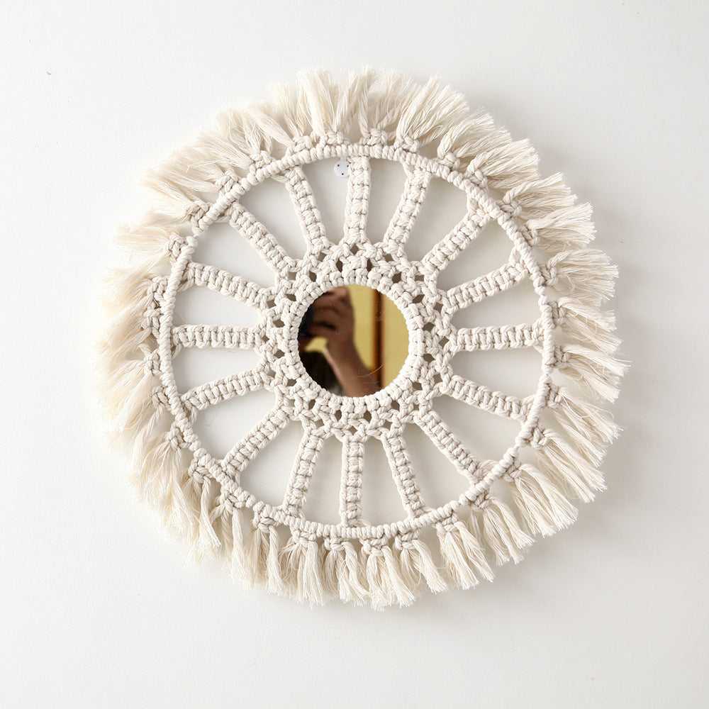 Bohemian Macrame Wall Mirror Kalsten