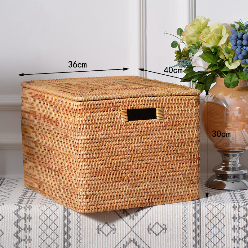 Women rectangular rattan storage basket Kalsten