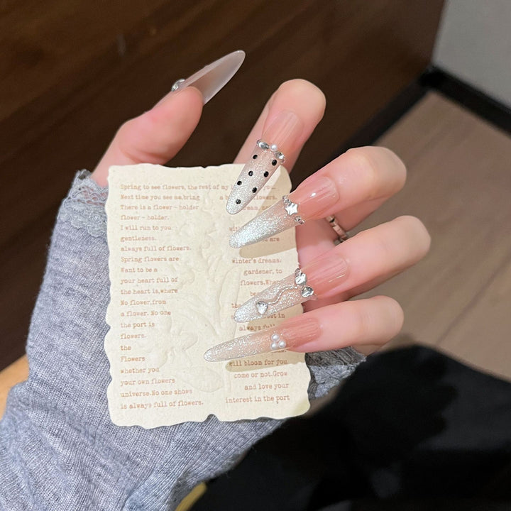 Elegant 3D Floral Press-On Nail Extensions Kalsten