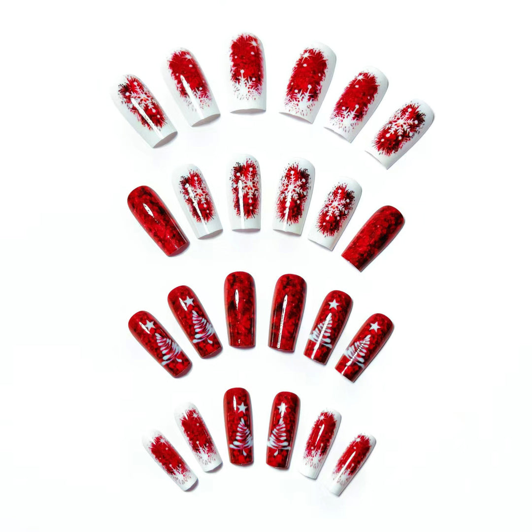 Artificial nails with festive Christmas design Kalsten